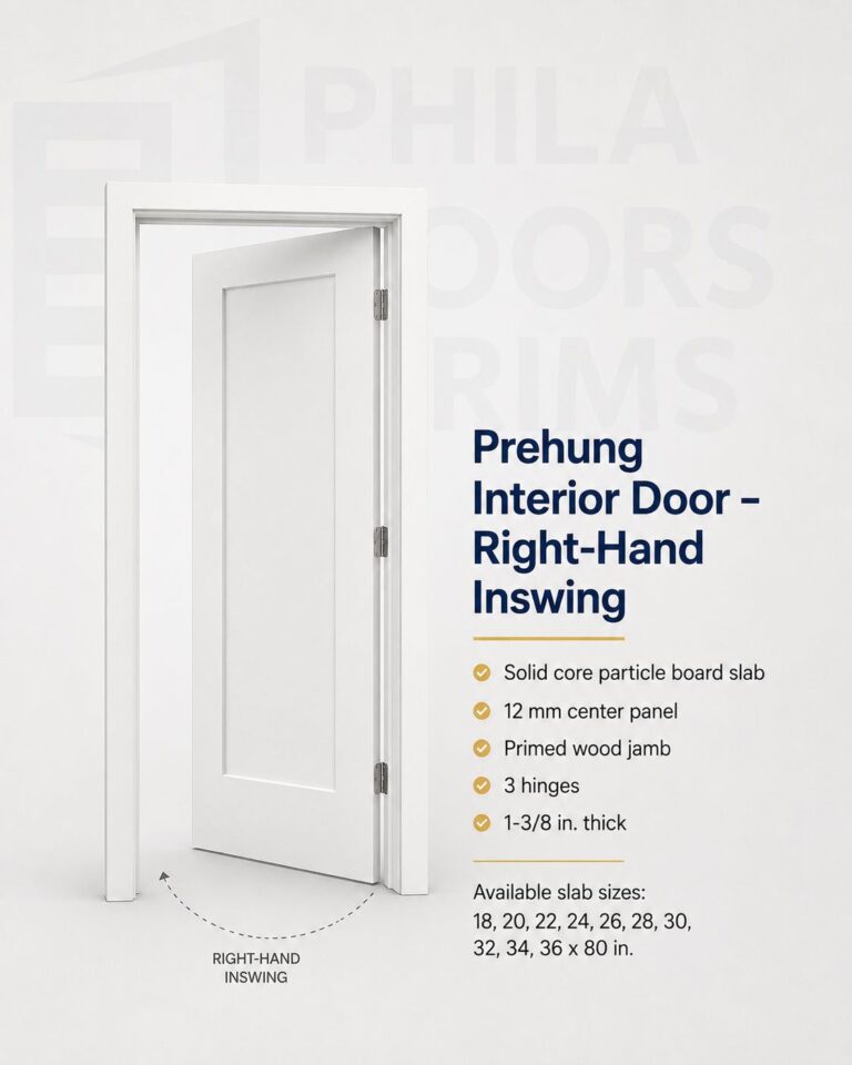 One-Panel Shaker Solid Core Interior Single Door