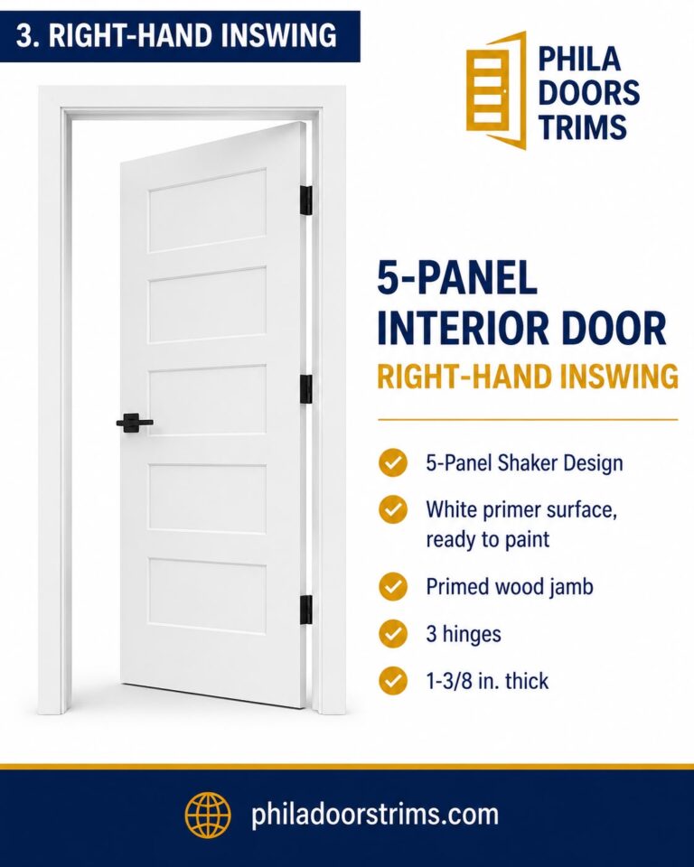Five-Panel Shaker Solid Core Interior Single Door