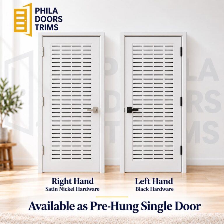 Louver Primed Interior Single Door